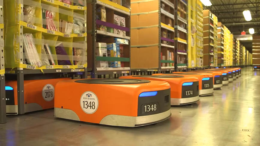 amazon, warehouse, robots
