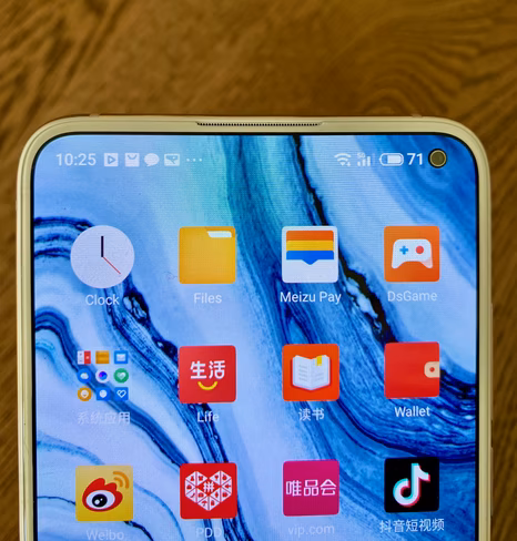 meizu 17 pro hole punch selfie camera