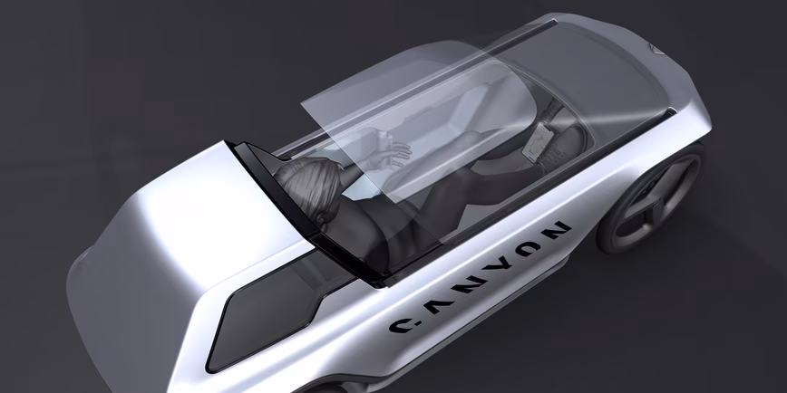 canyon, bike, car, concept, pod