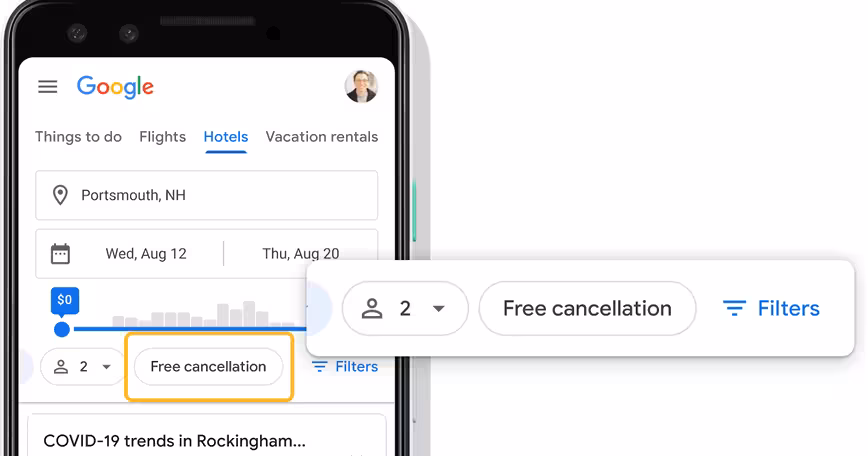 Google makes it easier to find hotels with free cancelation amid coronavirus
