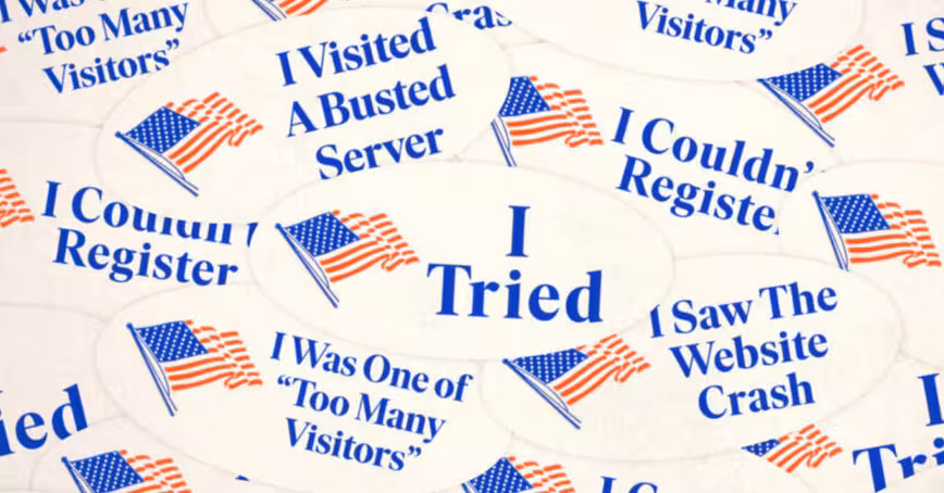 Voter registration websites are crashing, locking out would-be voters