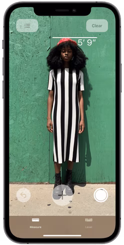 iphone 12 pro measure people's height