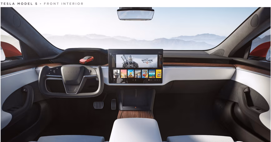 tesla, steering wheel, butterfly