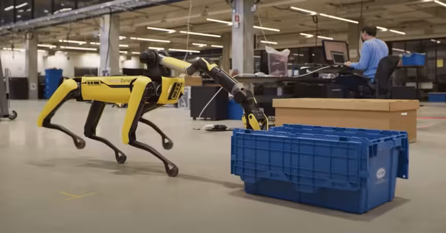Boston Dynamics’ terrifying robot dog now has an arm and a self-charging dock