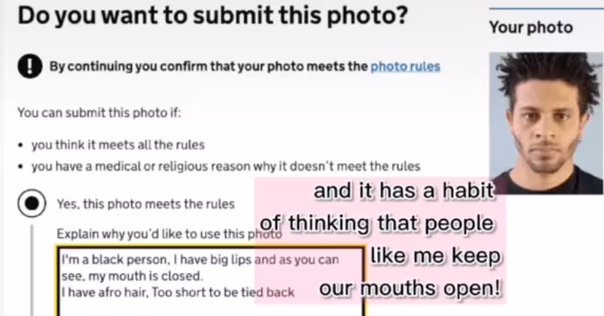 Black man says racially-biased AI system rejected his passport photo