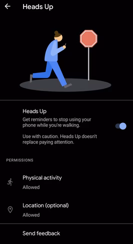 digital wellbeing app heads up google