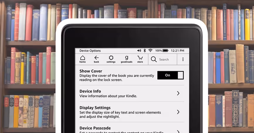 Hell yeah, the Kindle lock screen can now display book covers