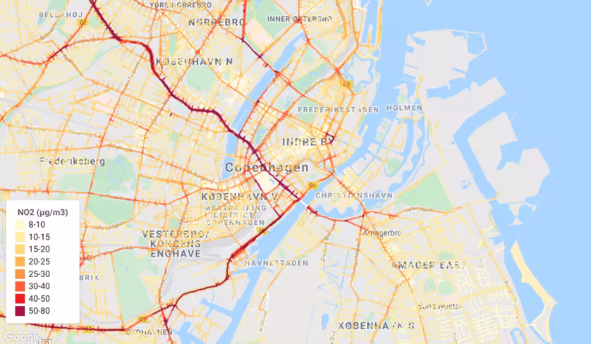 particulate pollution highlighted in Copenhagen