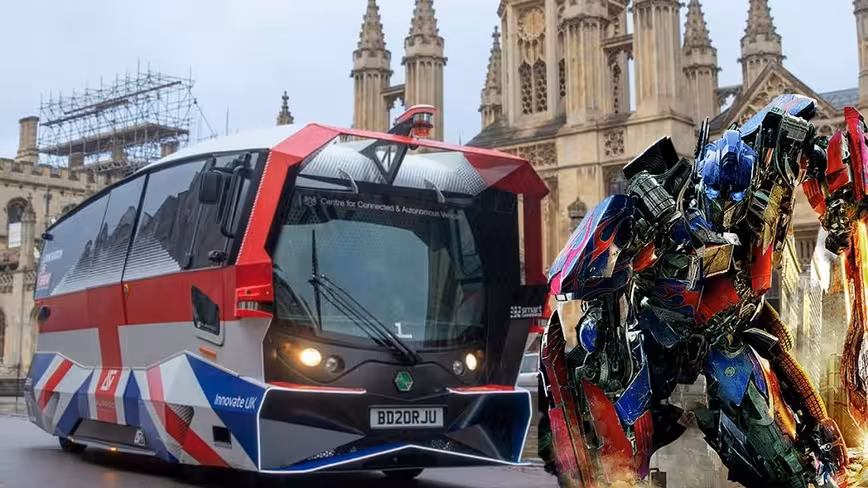 Britain’s first self-driving shuttle bus hits the streets, but scares passengers away