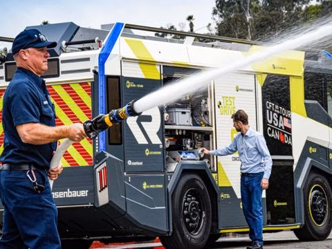 zero, emission, fire, truck, ev, future, car