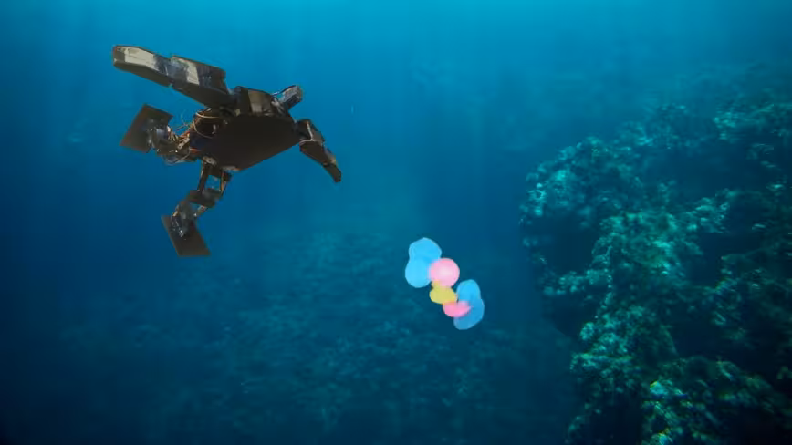 Yo, plastic soup! These tiny swimming bots are coming to destroy you
