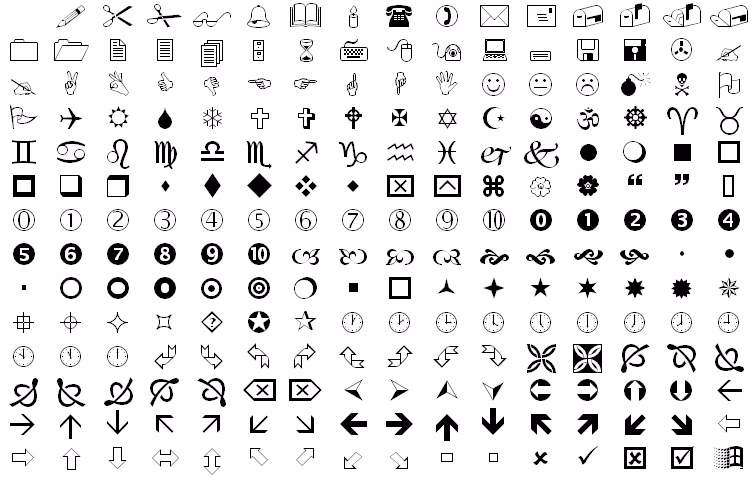 Wingdings in iMessage