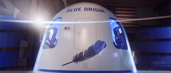 Blue Origin’s New Shepard capsule. Blue Origin