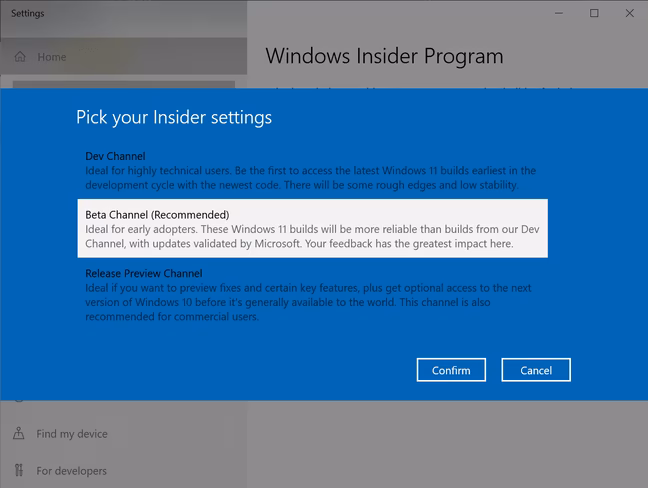 Windows 11 Beta