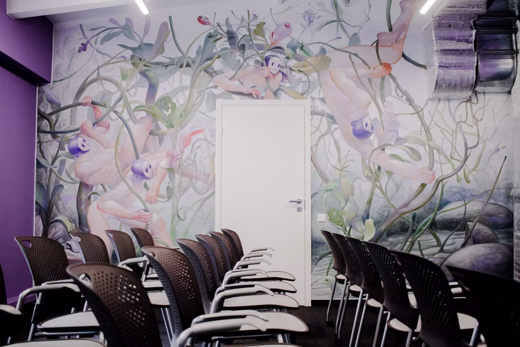floral mural