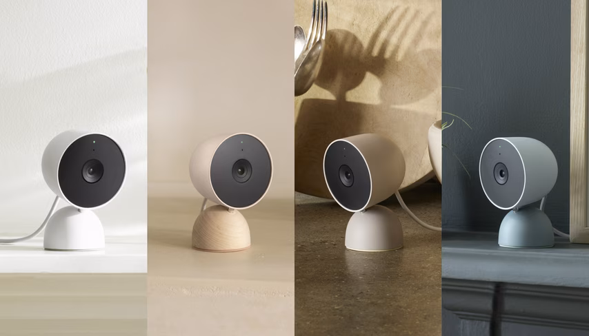 Nest Cam (wired) in four colors