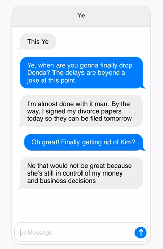 Talk To Kanye is an AI bot.
