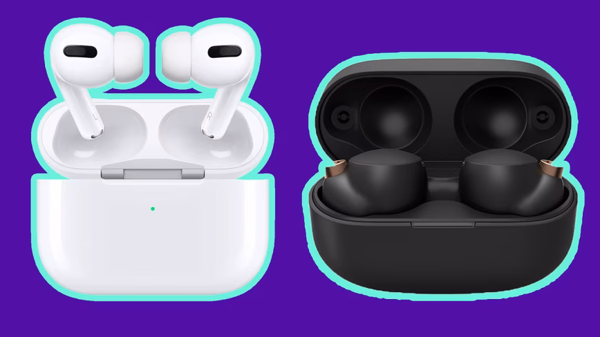 apple airpods pro and sony wf-1000xm4 true wireless headphones