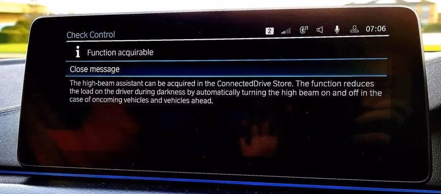 BMW OTA dashboard updates