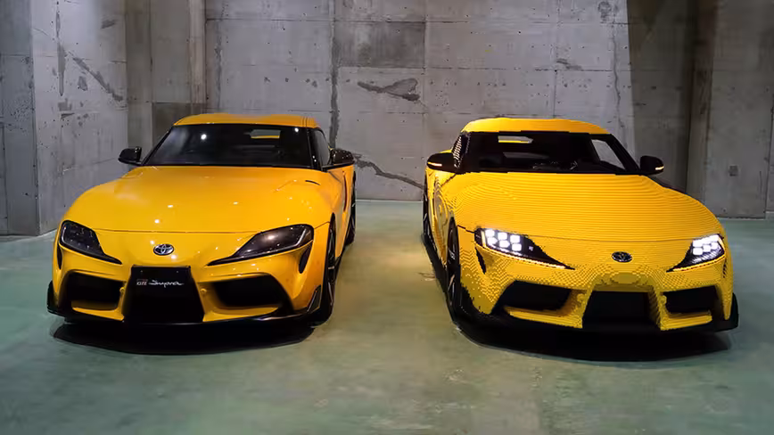Hell yes, I want to own a life-size LEGO Toyota Supra that goes 28kmph