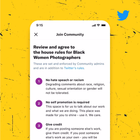 House rules for joining a Twitter community