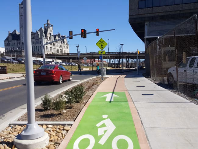People using pop up bike lanes