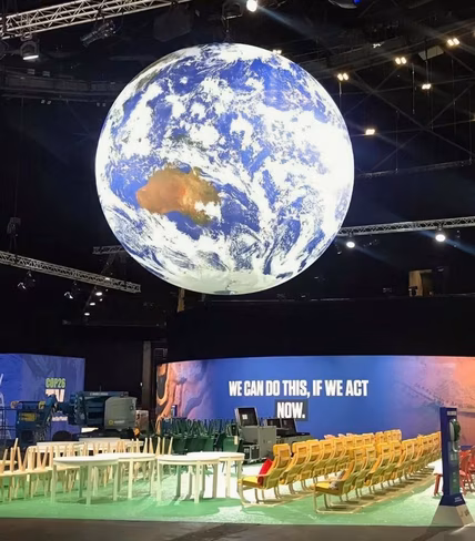 Inside the conference room at COP26