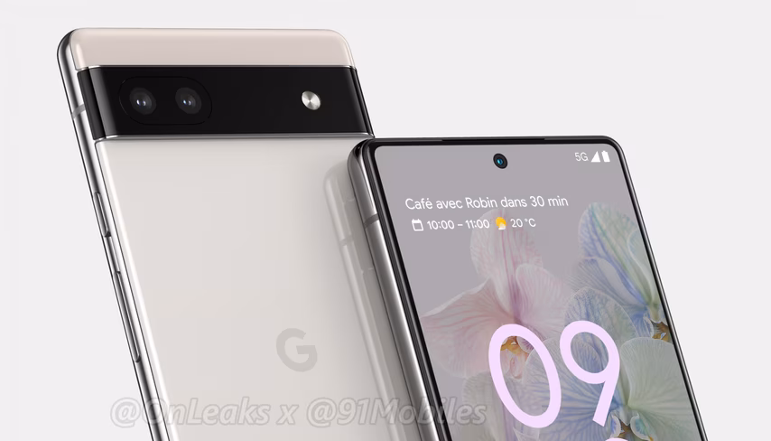 Google Pixel 6a render mockup