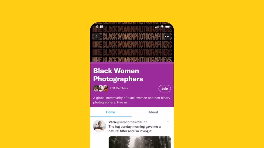 Twitter's subreddit-like communities feature for specific interest
