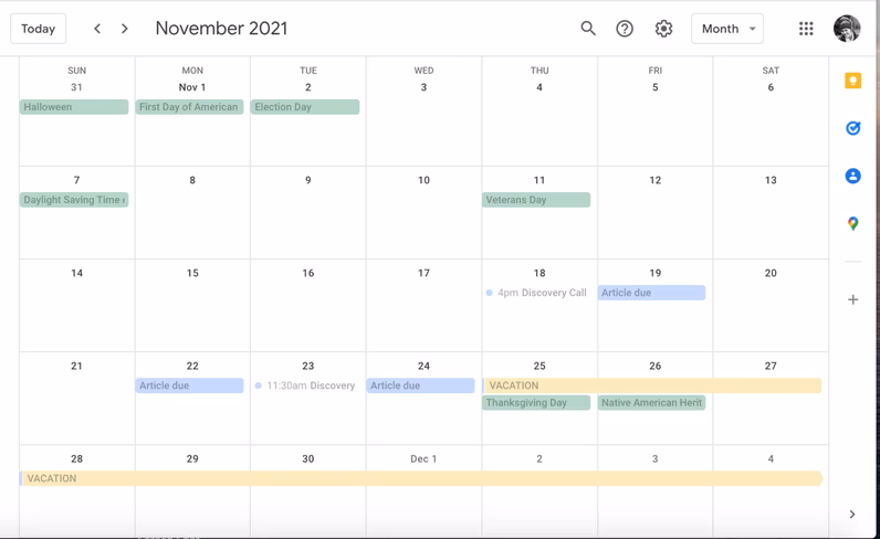 Calendar