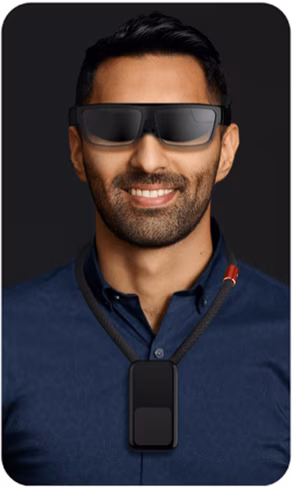 Motorola's XR powering solution looks like a thick necklace.