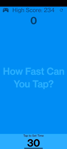 The game's literally called How Fast Can You Tap? I am not accepting questions.