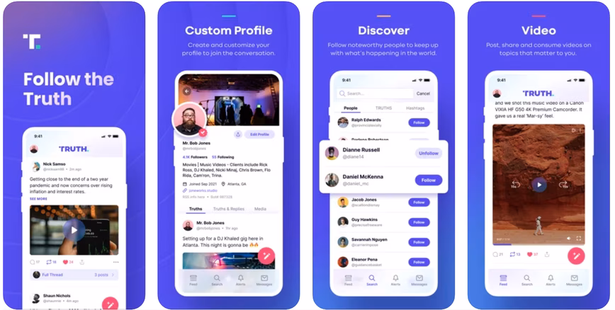 Truth social network doesn't look too different from any other social network.