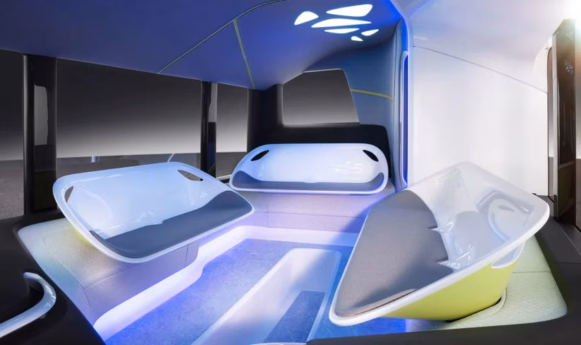 inside the mercedes bus