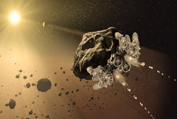 Reconstituting Asteroids into Mechanical Automata