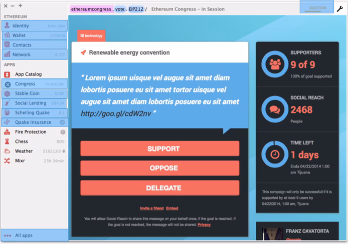 What the old Mist browser looked like
