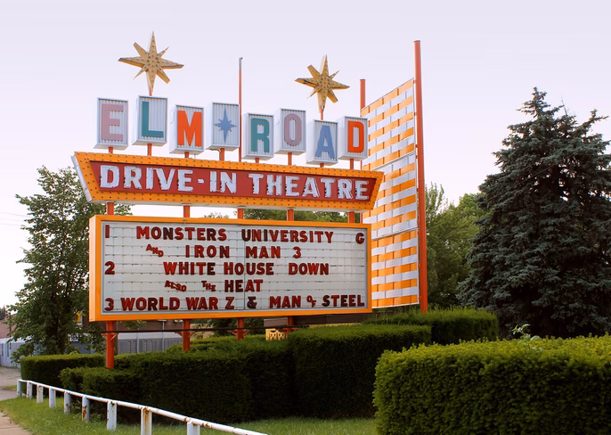 Tesla at the drive-in 