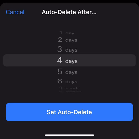 Telegram's auto-delete timer feature now offers custom time period options.