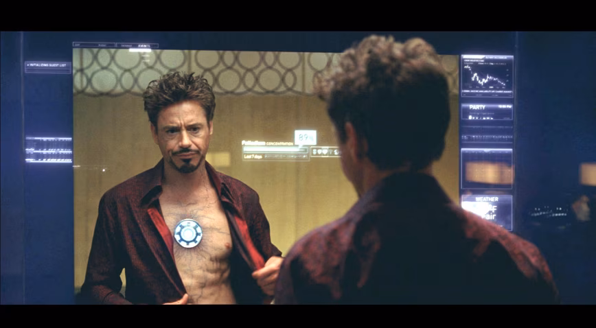 Perception worked on Tony Stark's smart mirror, glass phone, and the Jarvis AI system. Credit: Perception