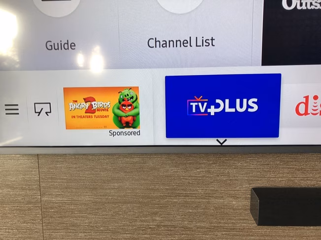 sponsored advert samsung TV