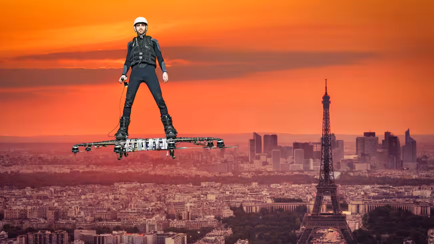 Watch with envy as this hoverboard soars over Paris