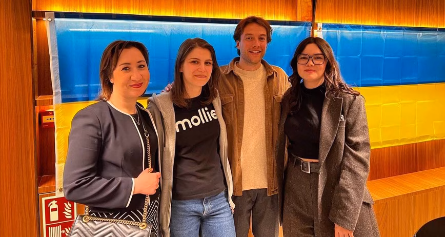 Volunteers and members of the People for People team