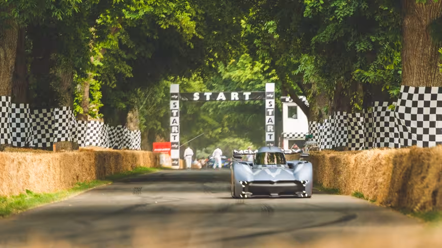 Watch this Batmobile-style EV smash a speed record