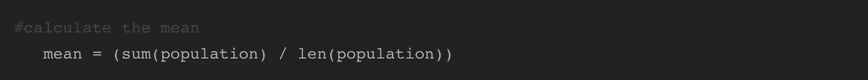 Next, add logic to calculate the population mean.