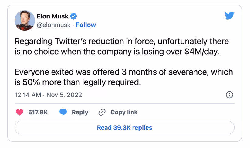 Elon Musk Tweet