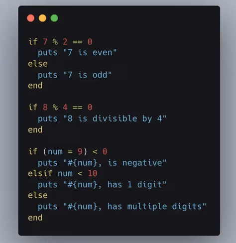 If-clauses in Crystal. Image by author, code taken from Crystal by Example