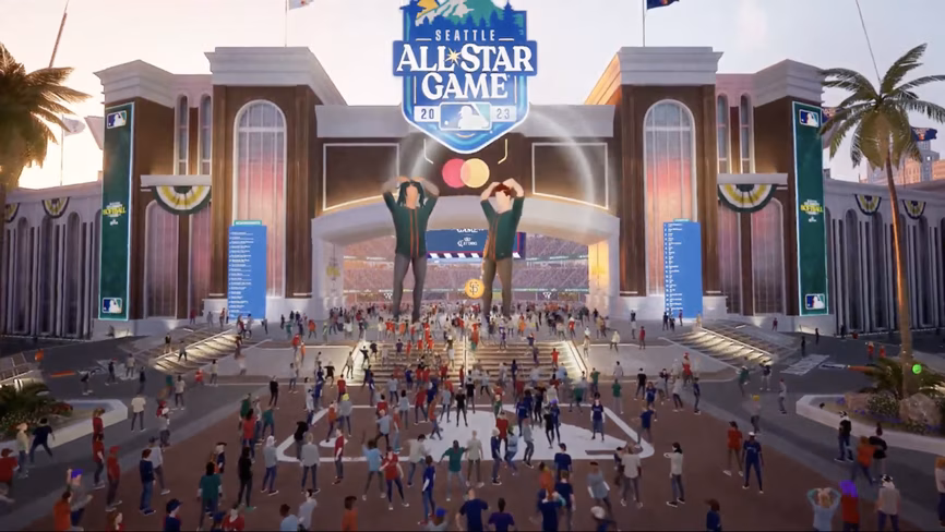 The friendly giants kindly shrunk down to human size before entering the stadium.
