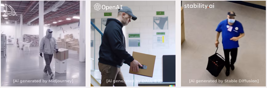 Using the Prompt: hyper-realistic security camera footage of a man carrying ballots in a facility in Nevada