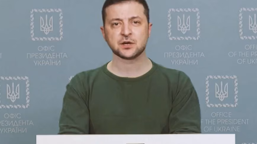 A screenshot of the Zelenskyy deepfake