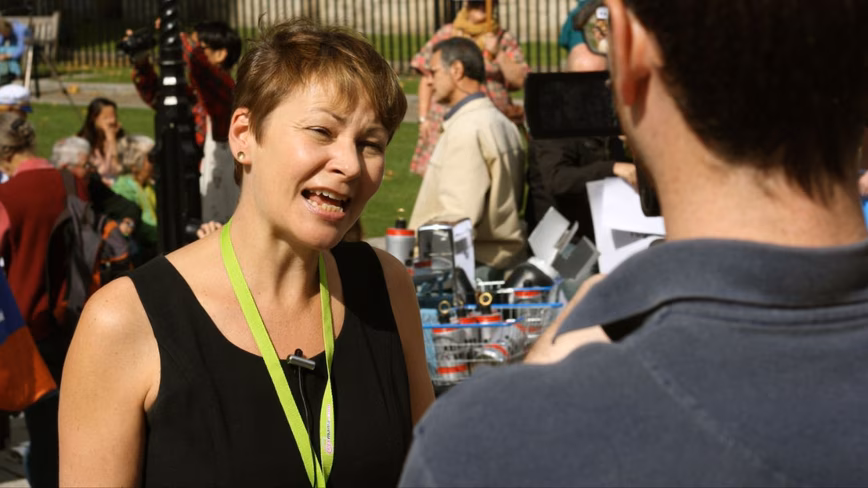 A photo of Caroline Lucas, the British Green Party's first MP
